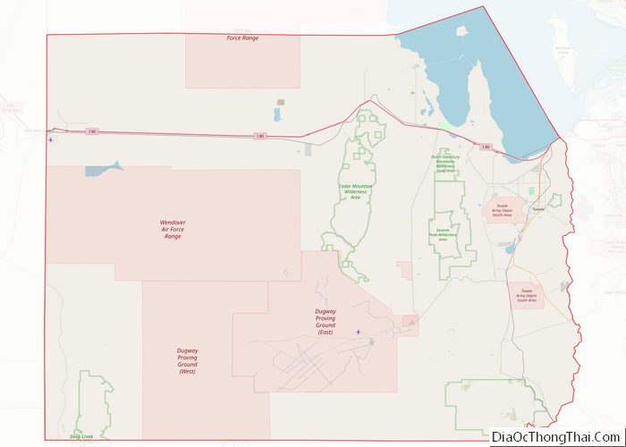 Map of Tooele County