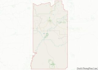 Map of Uintah County, Utah