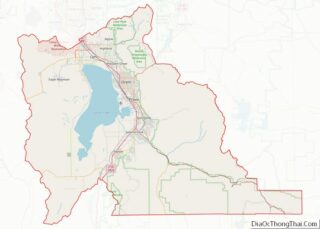 Map of Utah County, Utah