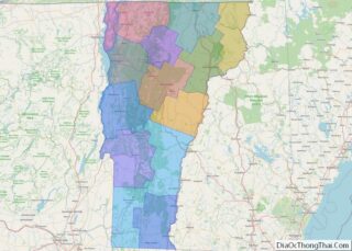 Political map of Vermont State – Printable Collection