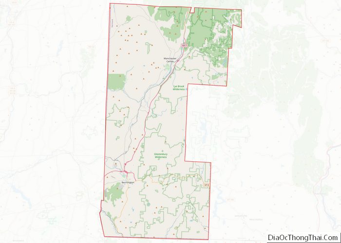 Map of Bennington County