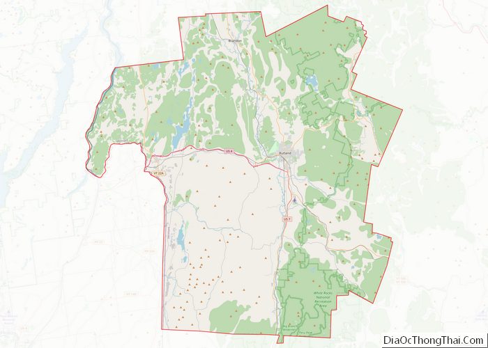 Map of Rutland County