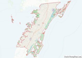 Map of Accomack County, Virginia