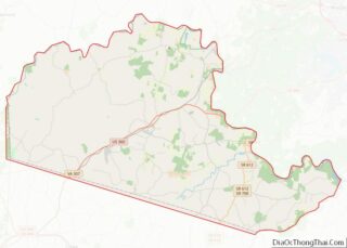 Map of Amelia County, Virginia