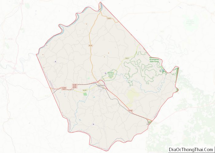 Map of Appomattox County