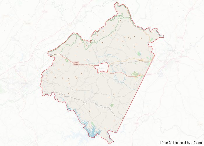 Map of Bedford County