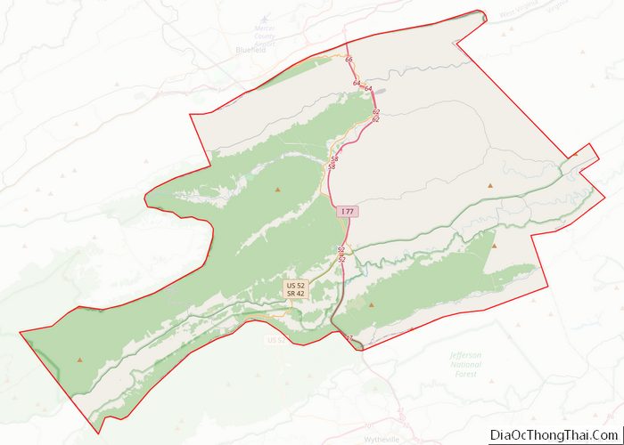Map of Bland County