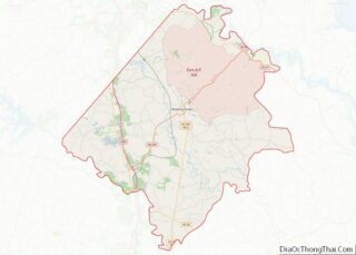 Map of Caroline County, Virginia