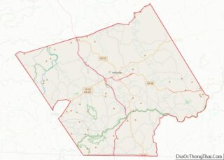 Map of Carroll County, Virginia