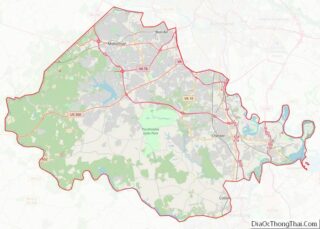 Map of Chesterfield County, Virginia