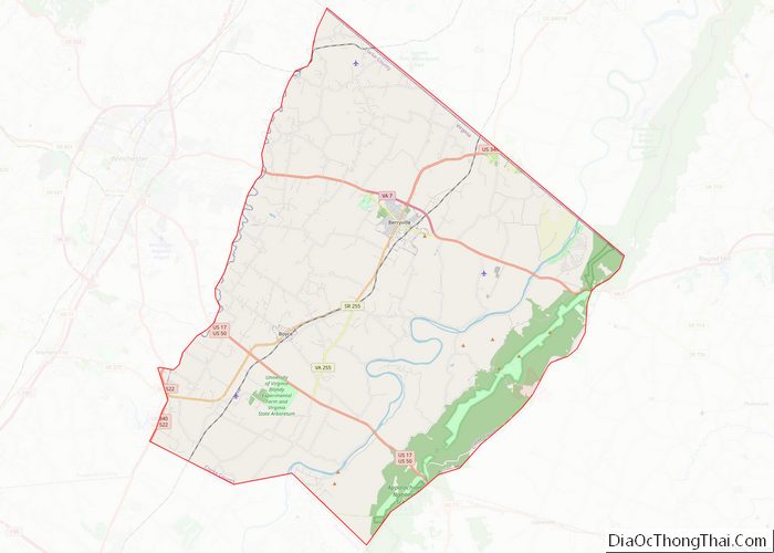 Map of Clarke County