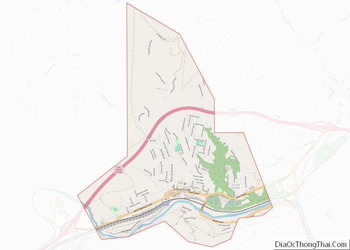 Map of Clifton Forge City Independent City
