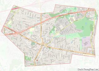 Map of Fairfax City, Virginia