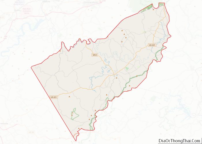 Map of Floyd County