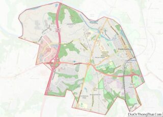 Map of Fredericksburg City, Virginia