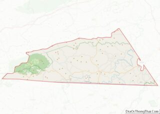 Map of Grayson County, Virginia