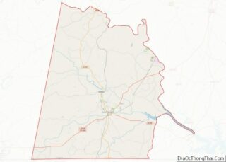 Map of Halifax County, Virginia