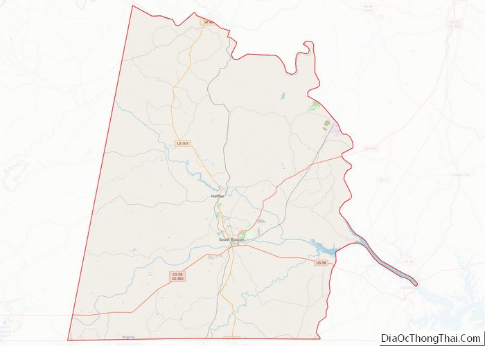 Map of Halifax County