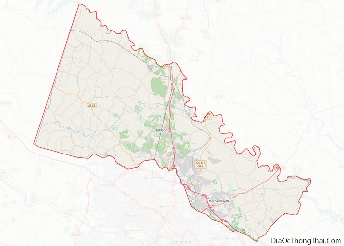 Map of Hanover County