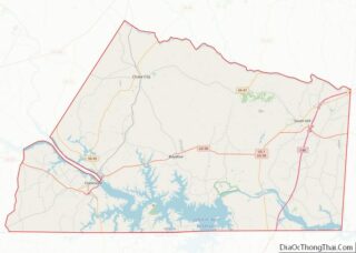Map of Mecklenburg County, Virginia