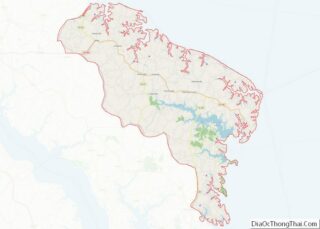 Map of Northumberland County, Virginia