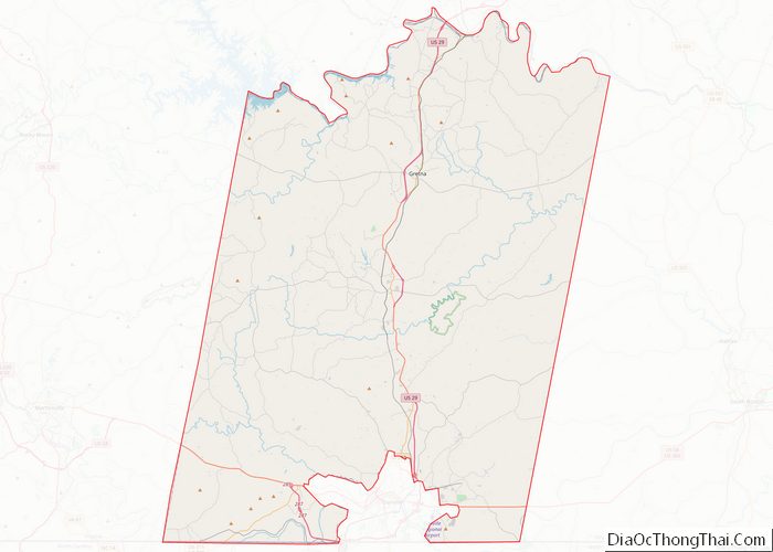 Map of Pittsylvania County