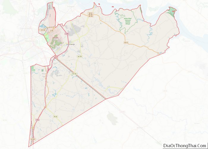 Map of Prince George County