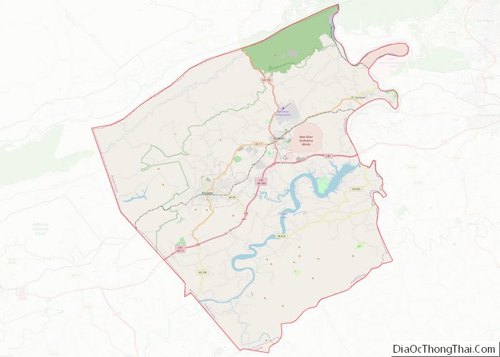 Map of Pulaski County