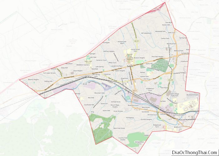Map of Salem Independent City