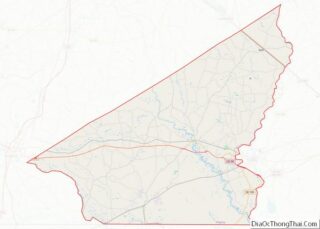 Map of Southampton County, Virginia