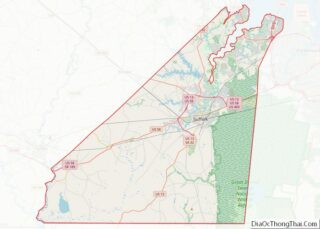 Map of Suffolk City, Virginia