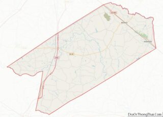 Map of Sussex County, Virginia