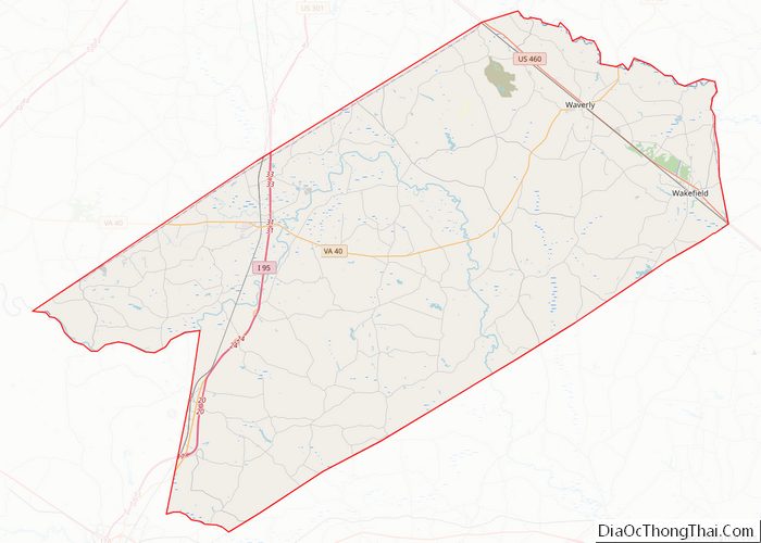 Map of Sussex County
