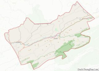 Map of Tazewell County, Virginia