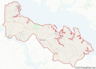 Map of Westmoreland County, Virginia