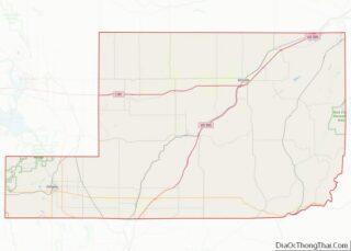 Map of Adams County, Washington