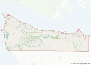 Map of Clallam County, Washington