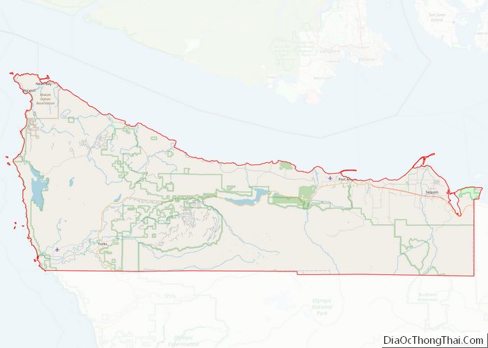 Map of Clallam County