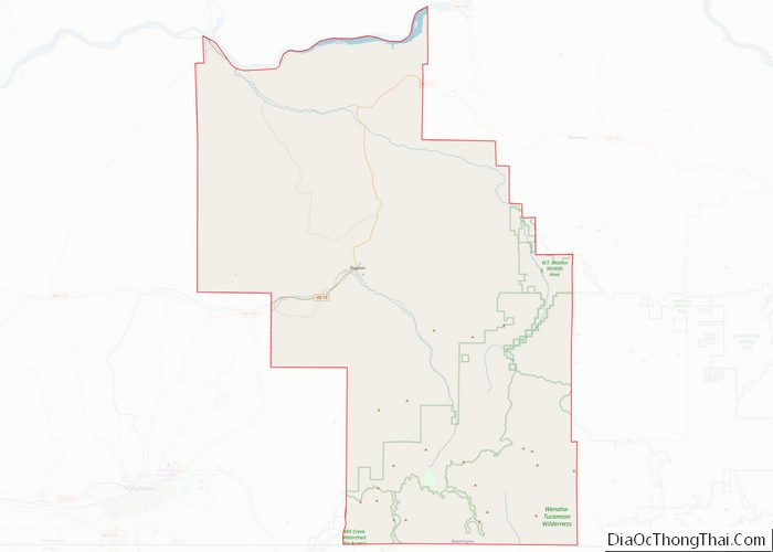 Map of Columbia County