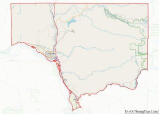 Map of Cowlitz County, Washington