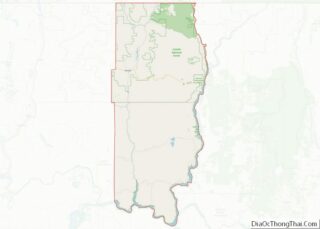 Map of Ferry County, Washington