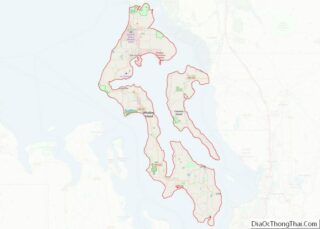 Map of Island County, Washington