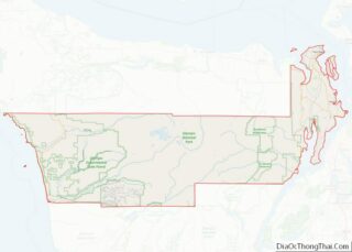 Map of Jefferson County, Washington