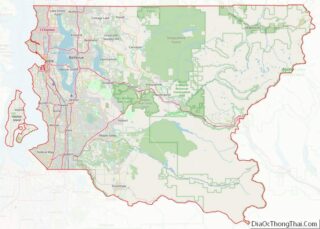 Map of King County, Washington