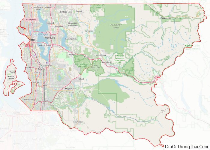 Map of King County, Washington - Thong Thai Real