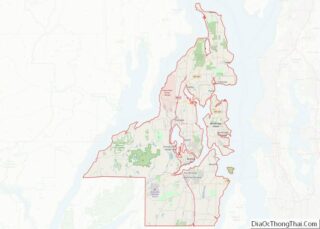 Map of Kitsap County, Washington