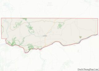 Map of Klickitat County, Washington