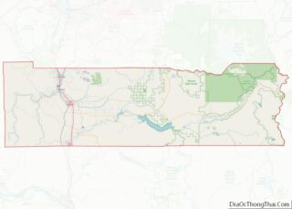 Map of Lewis County, Washington