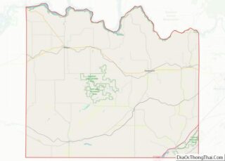 Map of Lincoln County, Washington