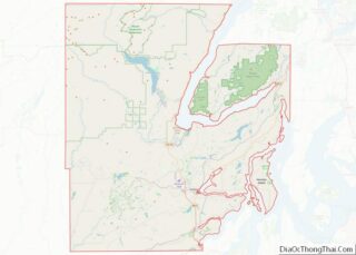 Map of Mason County, Washington